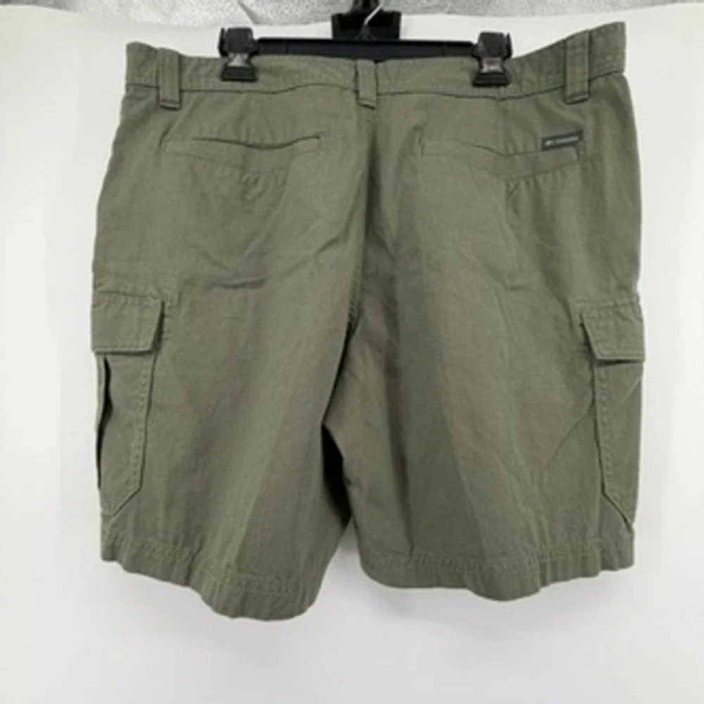 Columbia Mens‎ Olive Green Cotton Cargo Shorts Size 38 XM4835 Hiking Utility